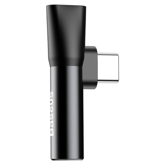 Audio-adapter USB-C - USB-C / 3,5 mm Baseus L41, zwart CATL41-01