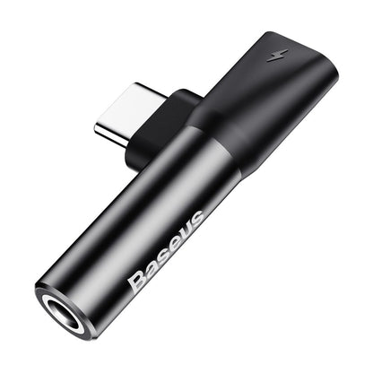 Audio-adapter USB-C - USB-C / 3,5 mm Baseus L41, zwart CATL41-01