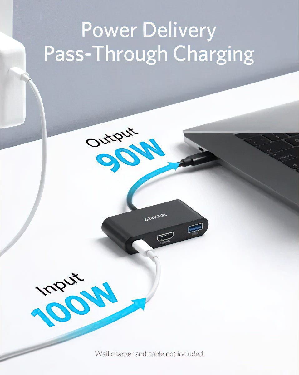 Audio- en Videoadapter USB-C - USB-C / HDMI / USB-A Anker PowerExpand, Zwart A8339HA1