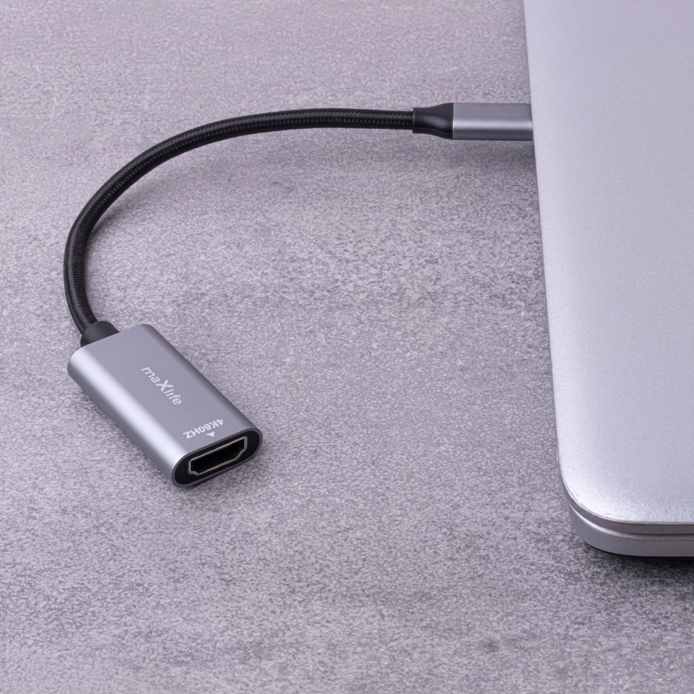 USB-C to HDMI Audio and Video Adapter MaXlife MXHC-01, Gray