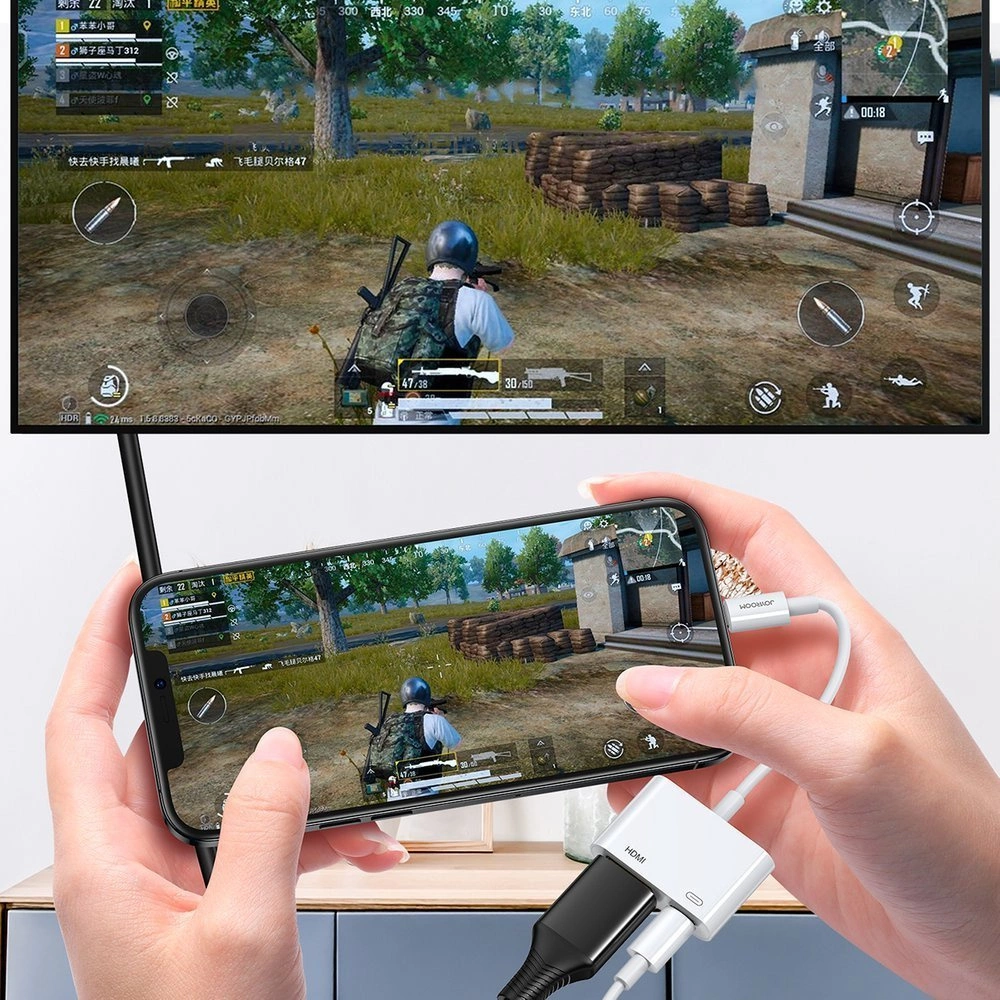 Audio- en Videoadapter Lightning - HDMI / Lightning Joyroom S-H141, Wit