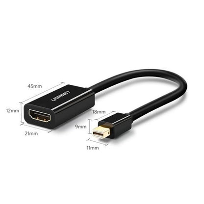 Video Adapter UGREEN MD112 (10461), MiniDisplayPort - HDMI, Zwart