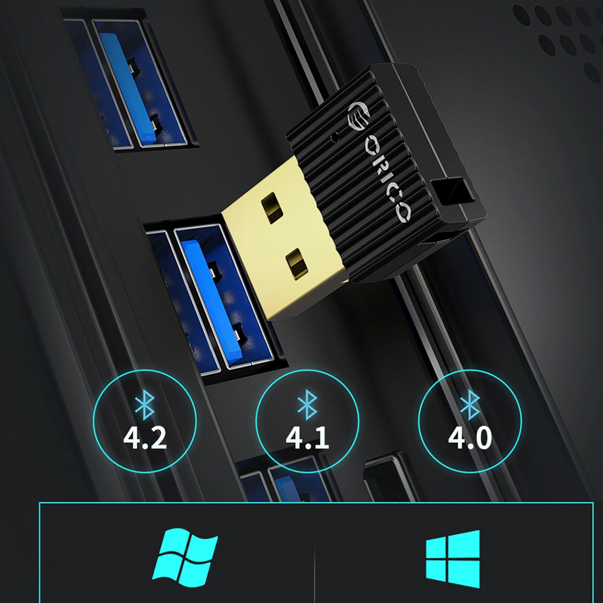 Orico BTA-53 USB Bluetooth-adapter, Zwart
