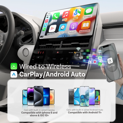 Draadloze Carplay / Android Auto-adapter Ottocast Mini Cube Style C voor Apple iPhone / Android Series CP88-T3