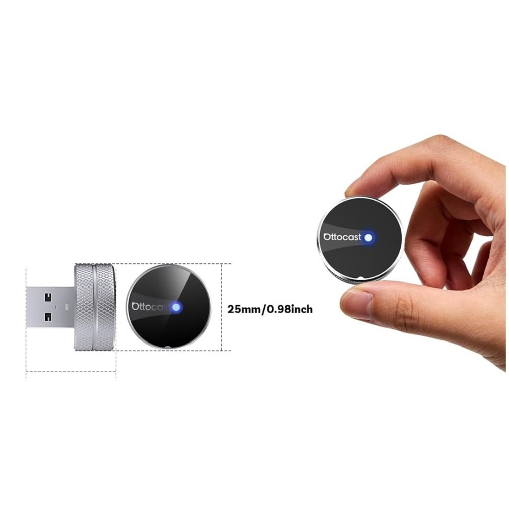 Draadloze Carplay / Android Auto Adapter Ottocast Mini Slim Tube voor Apple iPhone / Android Series CP88-T4