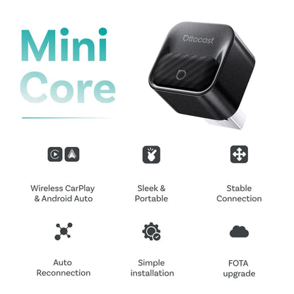 Draadloze Carplay / Android Auto-adapter Ottocast Mini Pico Style B voor Apple iPhone / Android Series CA525-T3
