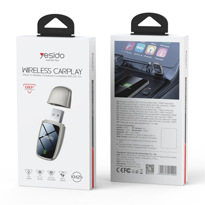 Yesido KM29 Draadloze Carplay Adapter voor Apple iPhone Series