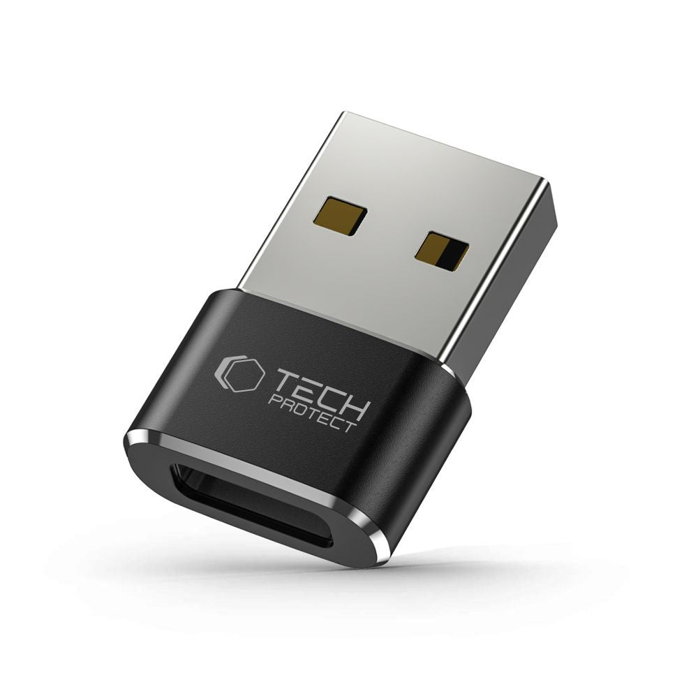 USB-C to USB-A Data and Charging Adapter Tech-Protect Ultraboost, Black