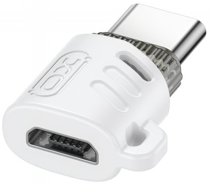 Data- en Oplaadadapter microUSB - USB-C XO Design NB256G, Wit
