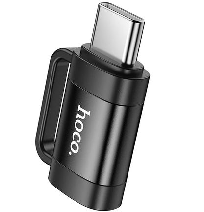 Data- en Oplaadadapter Lightning - USB-C HOCO UA31E, Zwart