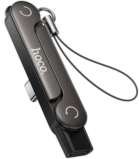 USB-C Data- en Oplaadadapter - USB-C HOCO UA47A, Zwart