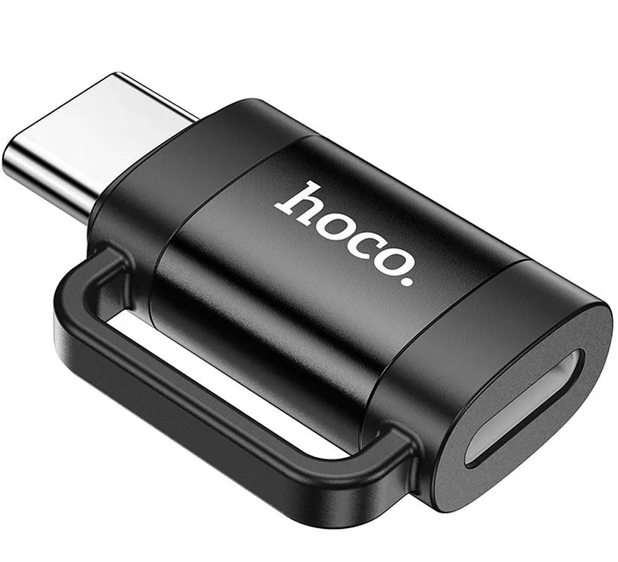 Data- en Oplaadadapter Lightning - USB-C HOCO UA31E, Zwart