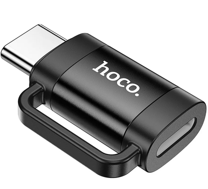 Data- en Oplaadadapter Lightning - USB-C HOCO UA31E, Zwart