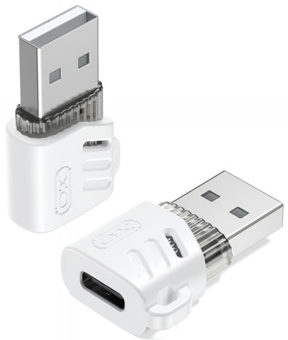 Data- en Oplaadadapter USB-C - USB-A XO Design NB256D, Wit