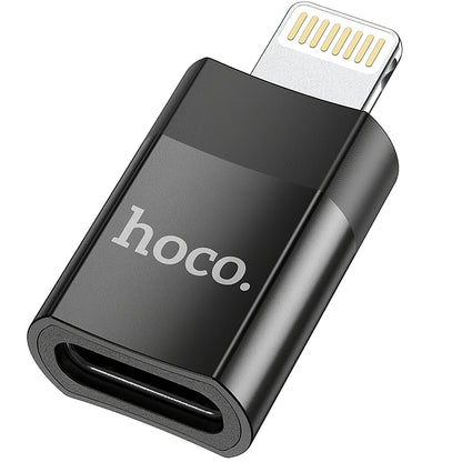 Data and Charging Adapter USB-C - Lightning HOCO UA17, Black