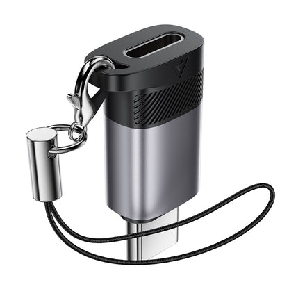 Data- en Oplaadadapter Lightning - USB-C Acefast J19, Grijs