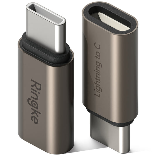 Adapter voor Data en Opladen Lightning - USB-C Ringke, Bruin, Set van 2 stuks