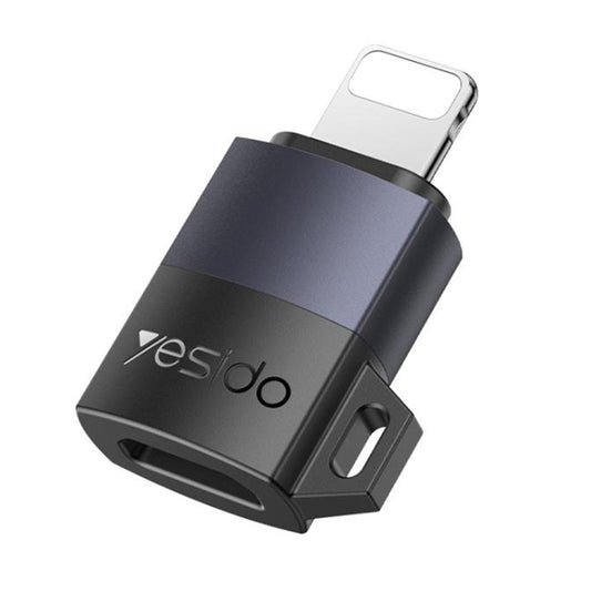 Adapter voor Data en Opladen microUSB - Lightning Yesido GS30, Grijs