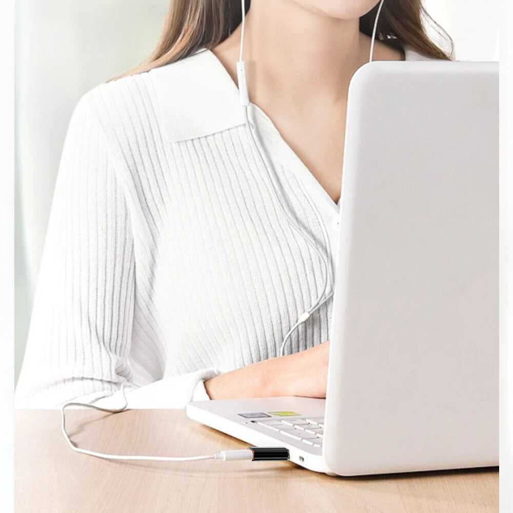 Data- en Oplaadadapter USB-C - USB-A Techsuit A5 HyperPort, Zwart Oranje