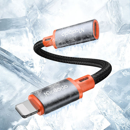 USB-C - Lightning McDodo CA-1440 Data- en Oplaadadapter, Zwart