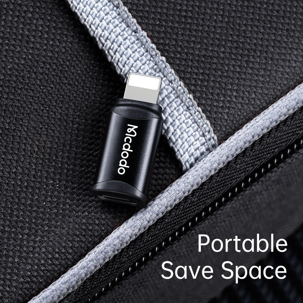 Adapter voor gegevens en opladen USB-C - Lightning McDodo OT-7680, Zwart