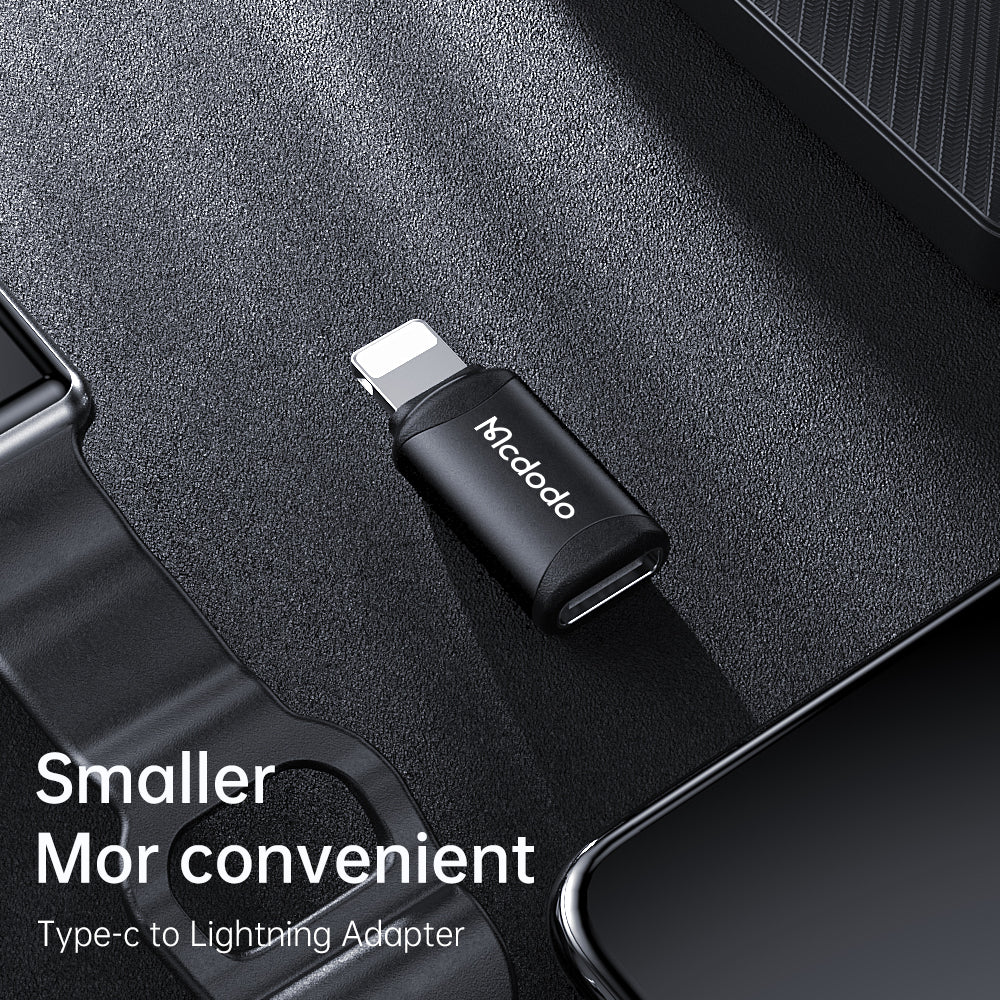Adapter voor gegevens en opladen USB-C - Lightning McDodo OT-7680, Zwart