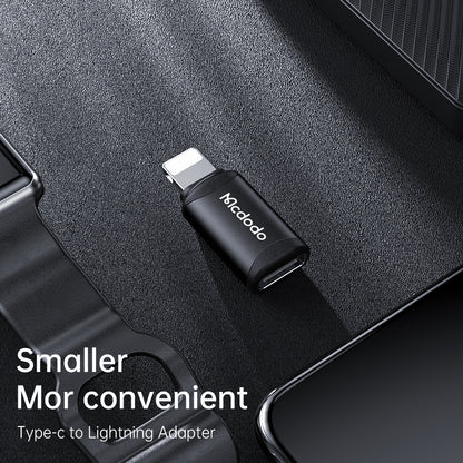 Adapter voor gegevens en opladen USB-C - Lightning McDodo OT-7680, Zwart
