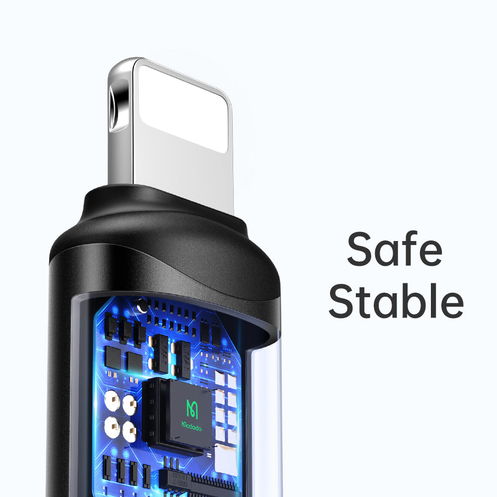 Adapter voor gegevens en opladen USB-C - Lightning McDodo OT-7680, Zwart