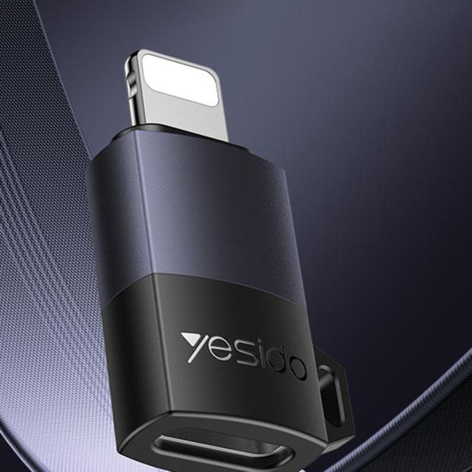 Data- en Oplaadadapter USB-C - Lightning Yesido GS27, Grijs