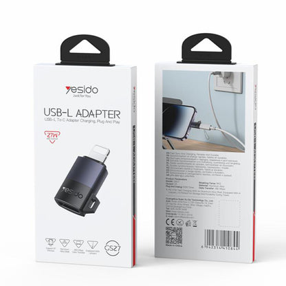USB-C - Lightning Yesido GS27 Data and Charging Adapter, Gray