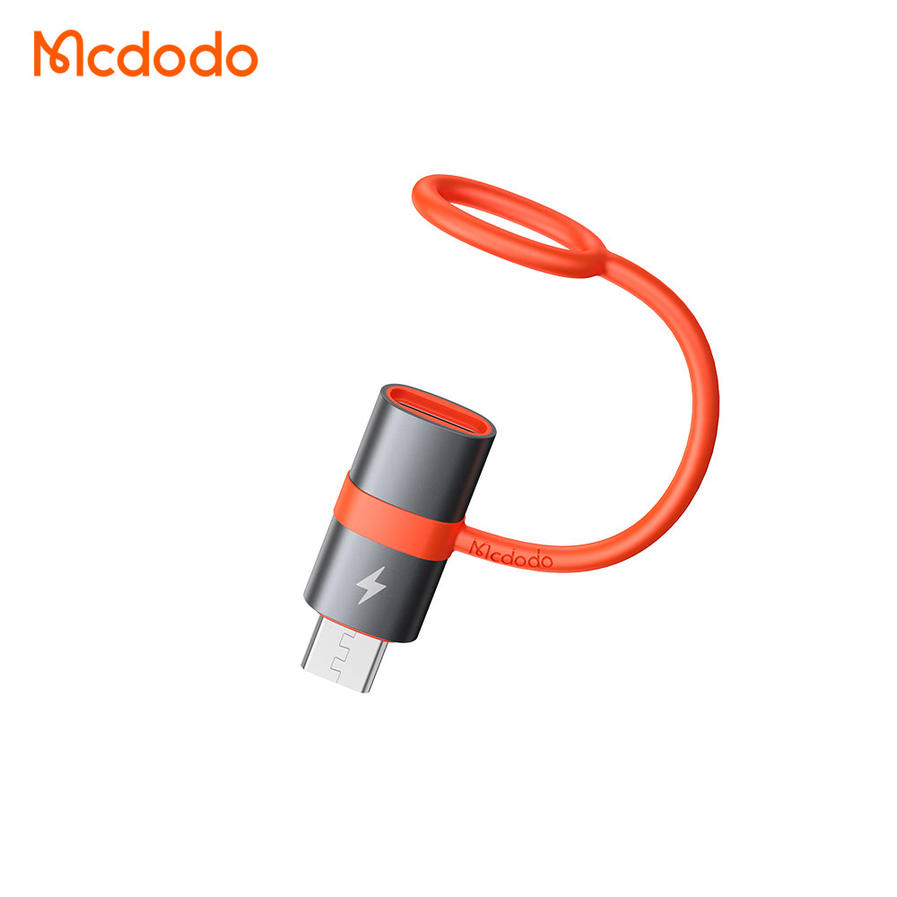Data- en Oplaadadapter USB-C - microUSB McDodo OT-3820, Grijs