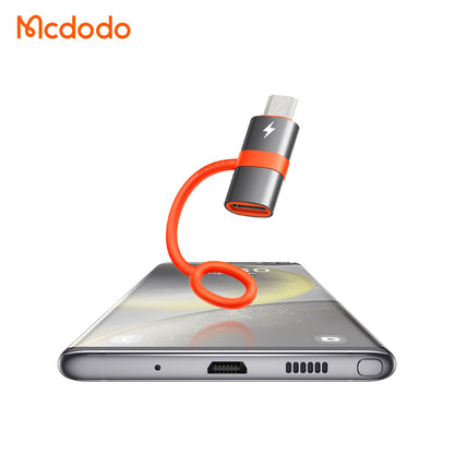 Data- en Oplaadadapter USB-C - microUSB McDodo OT-3820, Grijs