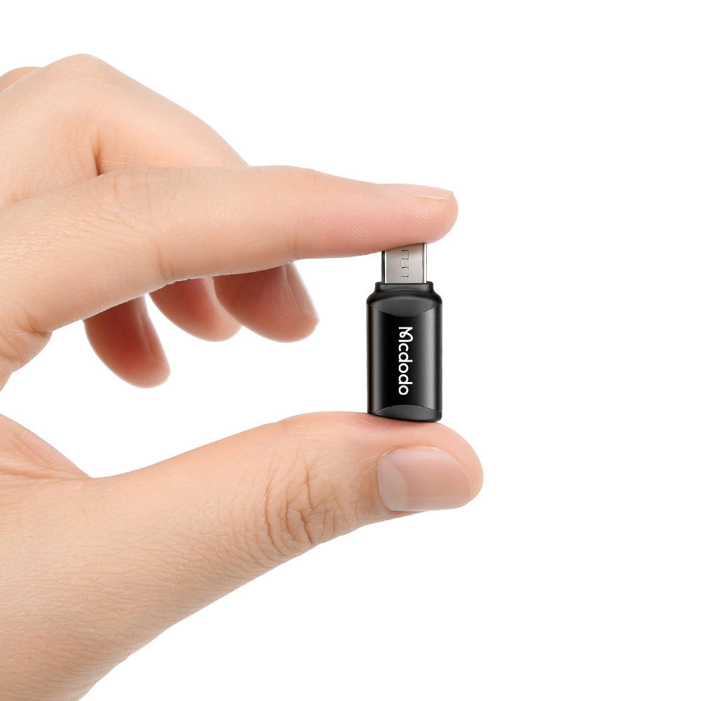Adapter voor Data en Opladen USB-C - microUSB McDodo OT-7690, Zwart