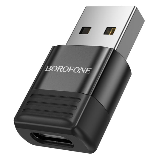 USB-C - USB-A Data en Oplaad Adapter Borofone BV18, Zwart