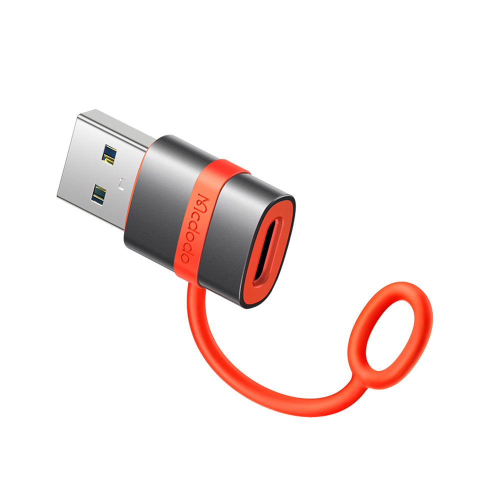Adapter voor gegevens en opladen USB-C - USB-A McDodo OT-3800, Grijs