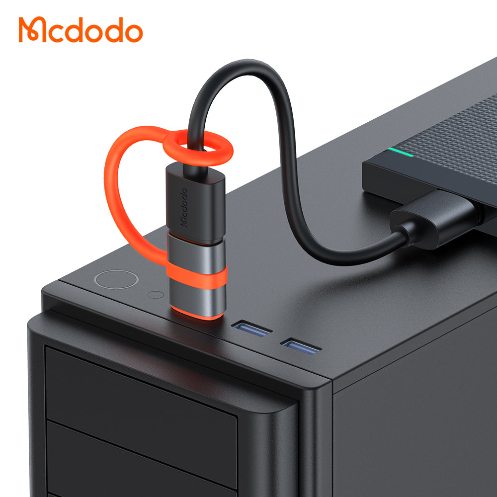 Adapter voor gegevens en opladen USB-C - USB-A McDodo OT-3800, Grijs