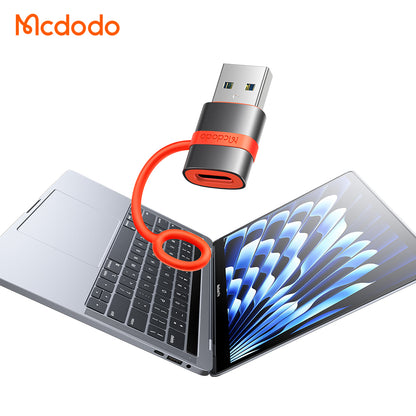 Adapter voor gegevens en opladen USB-C - USB-A McDodo OT-3800, Grijs