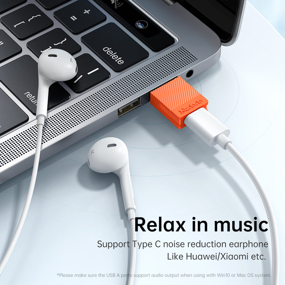 USB-C - USB-A Data- en Oplaadadapter McDodo OT-6550, Oranje