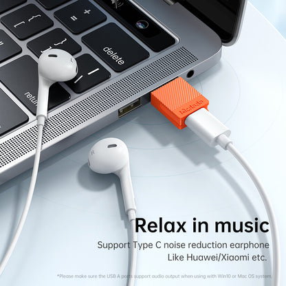 USB-C - USB-A Data- en Oplaadadapter McDodo OT-6550, Oranje