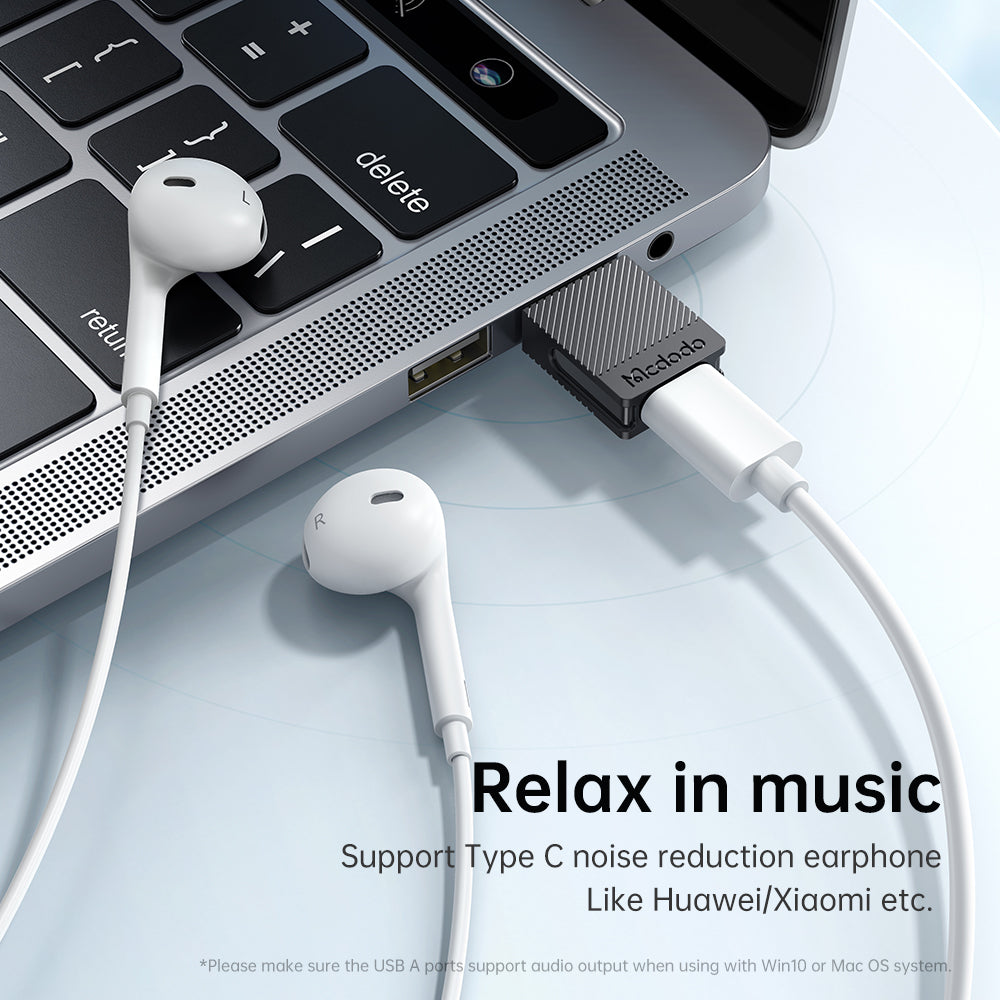 Data- en Oplaadadapter USB-C - USB-A McDodo OT-6970, Zwart