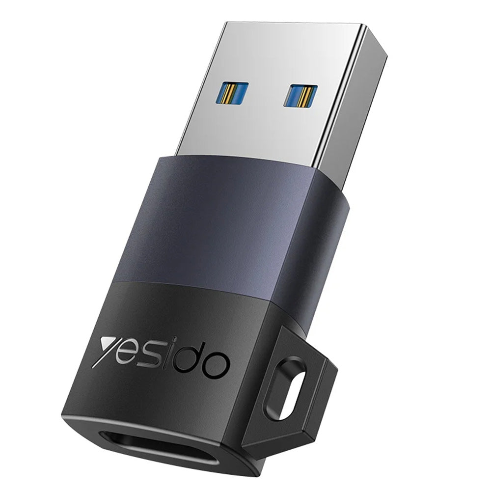 USB-C - USB-A Yesido GS34 Data- en Oplaadadapter, Gri