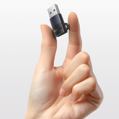 USB-C - USB-A Yesido GS34 Data- en Oplaadadapter, Gri