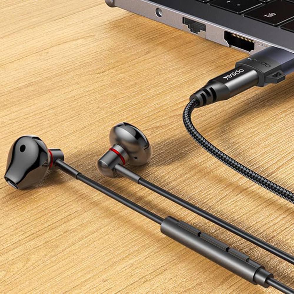 USB-C - USB-A Yesido GS34 Data- en Oplaadadapter, Gri