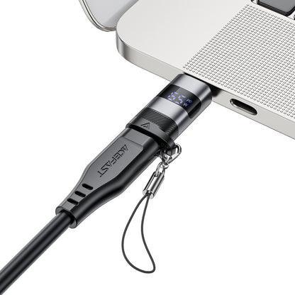 USB-C Data en Oplaad Adapter - USB-C Acefast J9 Display, Gri