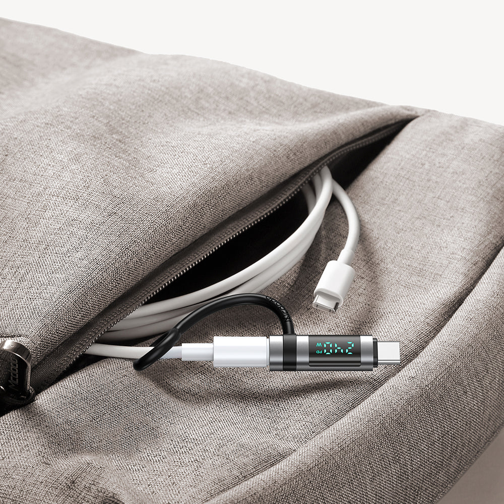 USB-C Data en Oplaad Adapter - USB-C McDodo OT-2620 Pigeon Display, Zwart