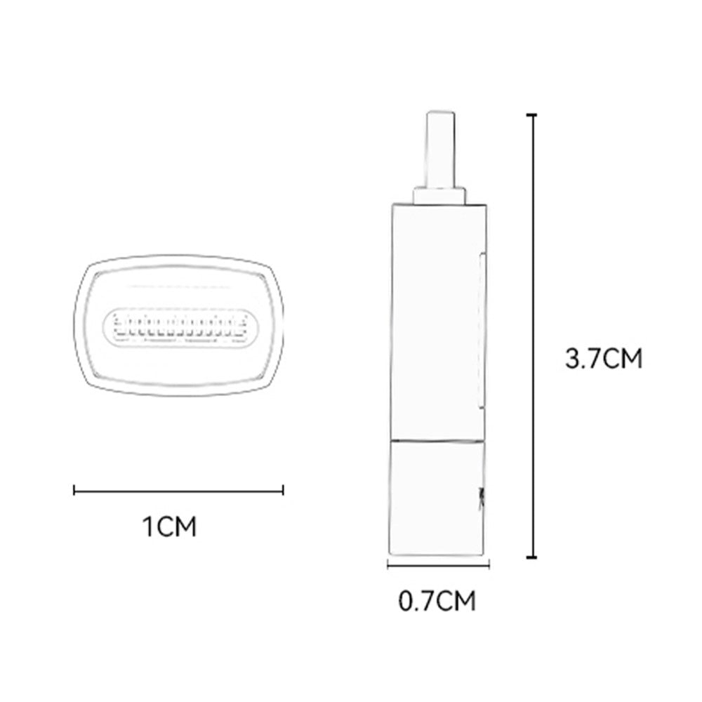USB-C Data en Oplaad Adapter - USB-C Yesido GS24 Display, Grijs