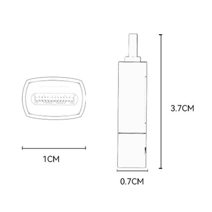 USB-C Data en Oplaad Adapter - USB-C Yesido GS24 Display, Grijs