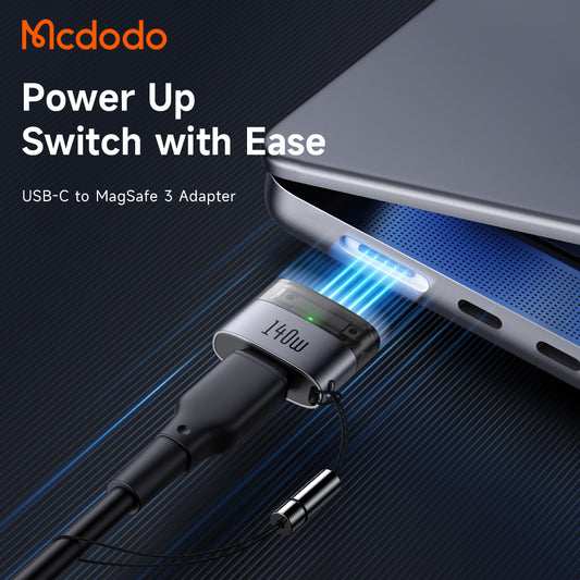 USB-C Oplaadadapter - MagSafe 3 McDodo OT-8850, Zwart