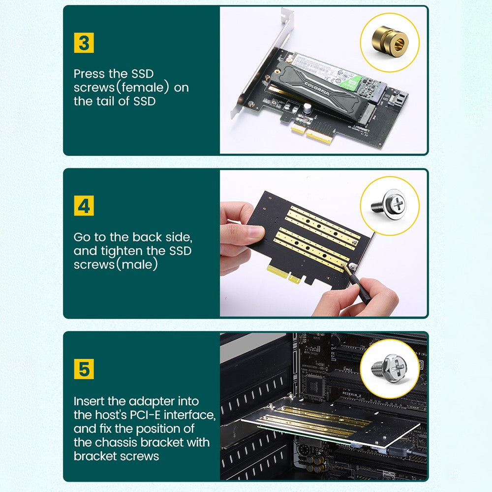 SSD Interface Adapter UGREEN CM302 (70504), NVMe M.2 / SATA - PCIe 3.0 X4