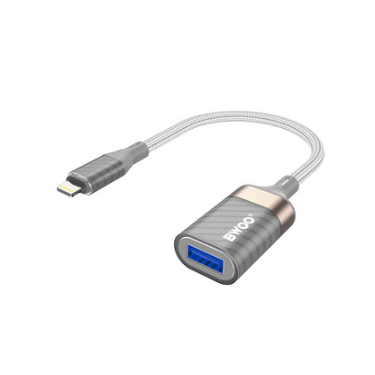 OTG Lightning - USB-A BWOO BZ70 Adapter, Gri
